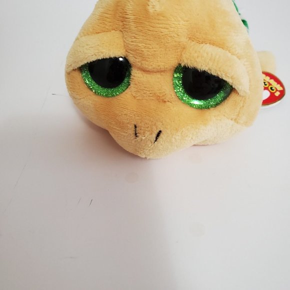 TY Beanie Boos 6" Pokey Sea Turtle Glitter Eyes Green Plush Stuffed Animal - Picture 2 of 12